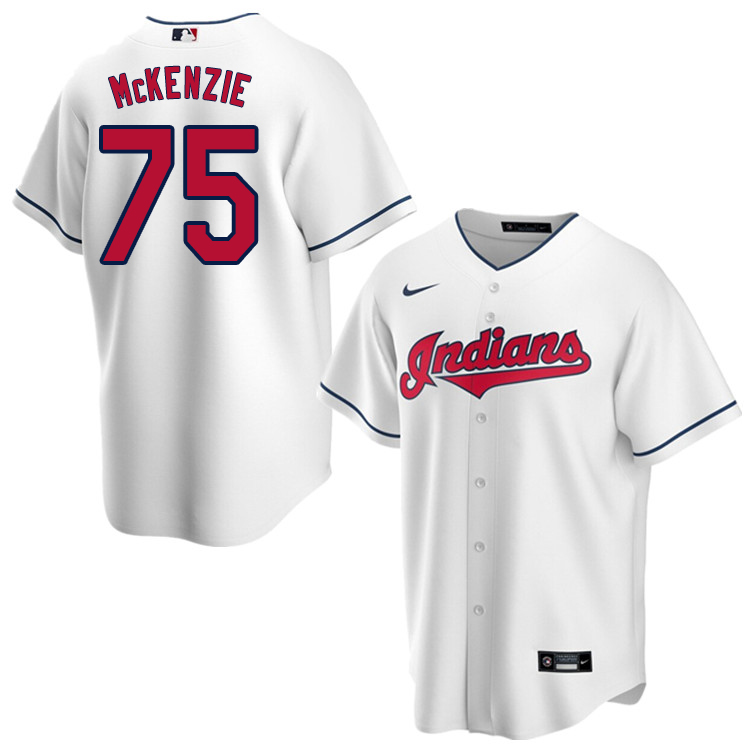 Nike Men #75 Triston McKenzie Cleveland Indians Baseball Jerseys Sale-White